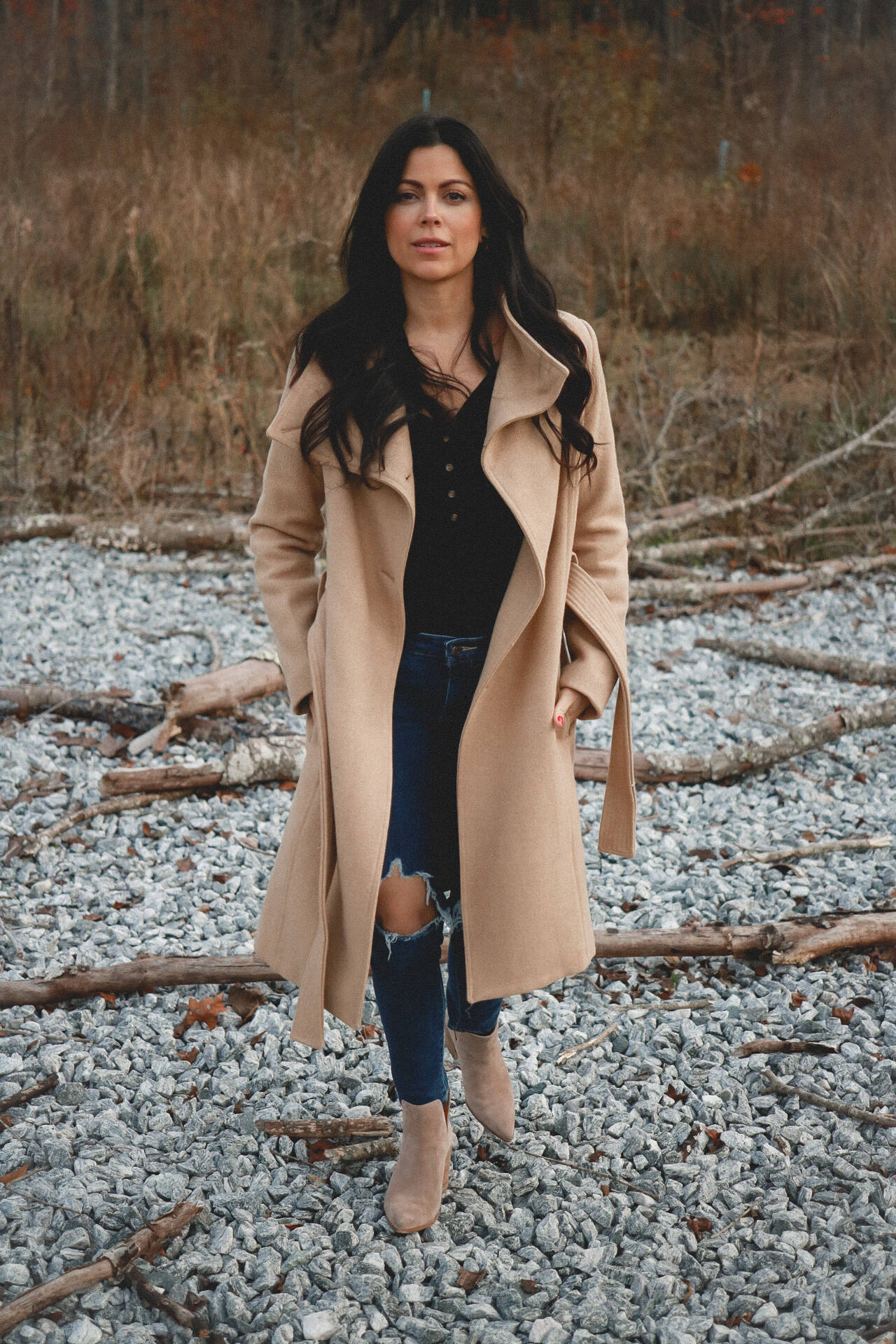 beige coat